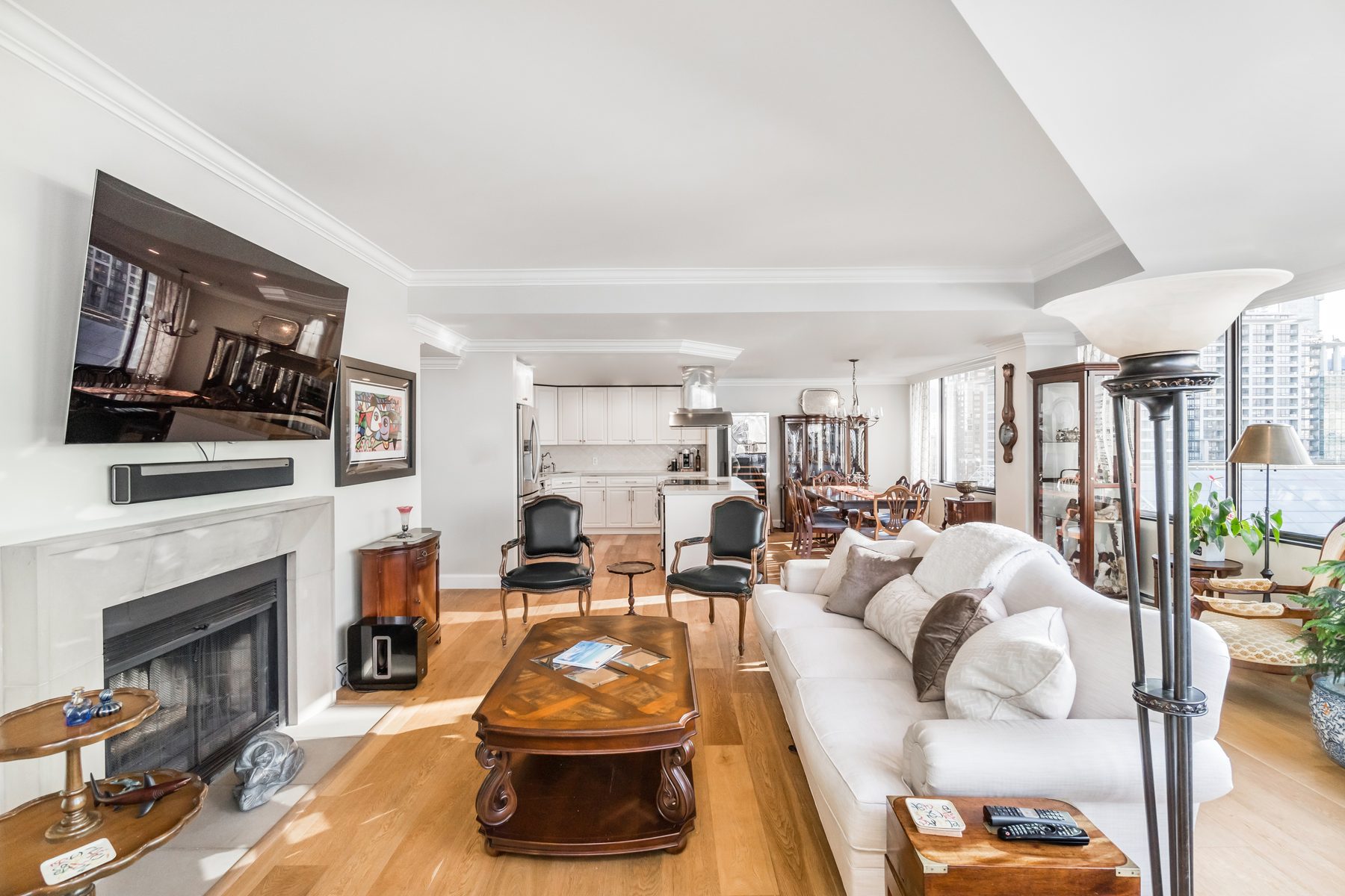 Warm interior living room with soft light